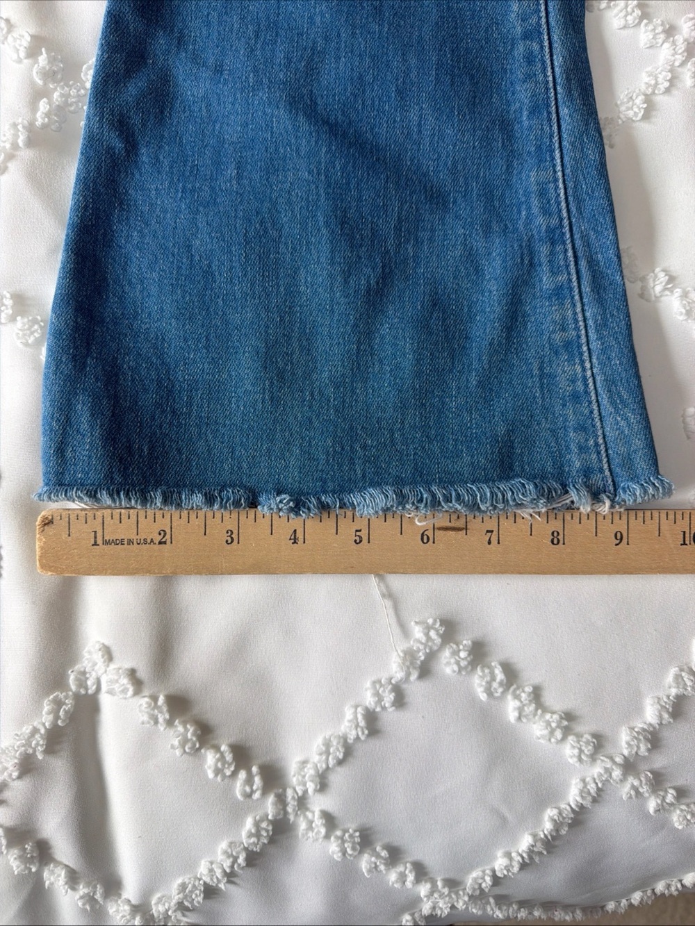 MOTHER Weekender Fray Gold Rush Floral Embroidered Flare Jeans Women’s 26 EUC - Picture 2 of 12